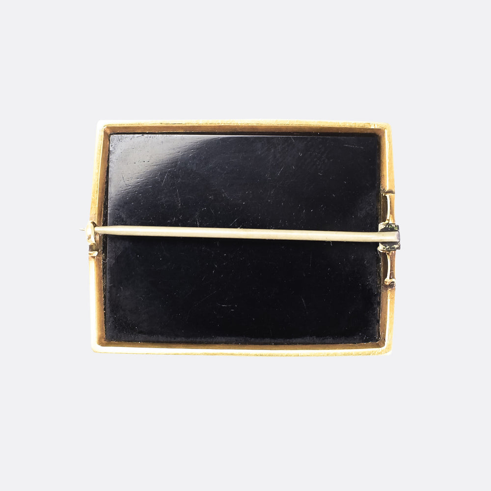 Mid-Victorian Language of Flowers Micromosaic Brooch