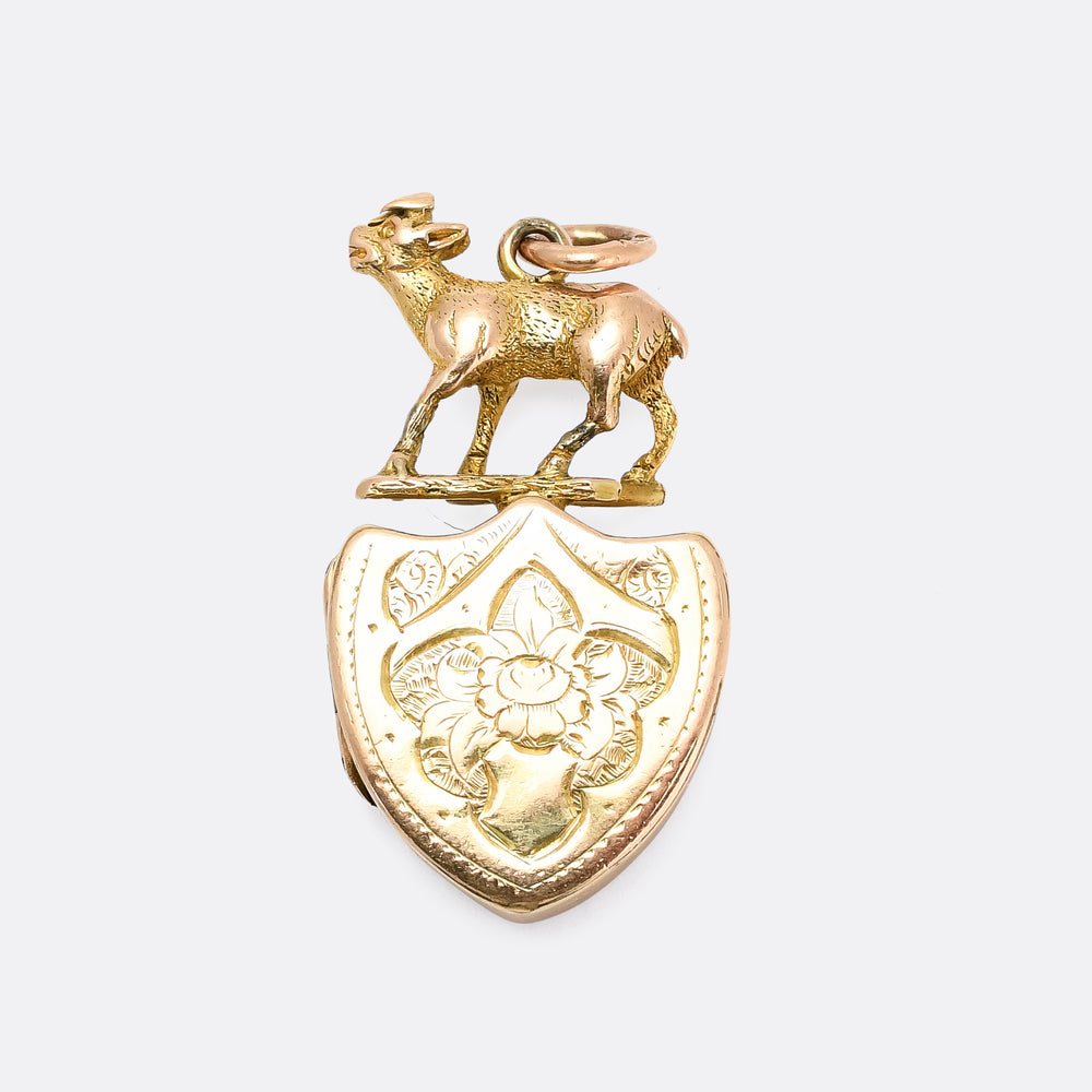 Mid-Victorian Masonic Shield Locket