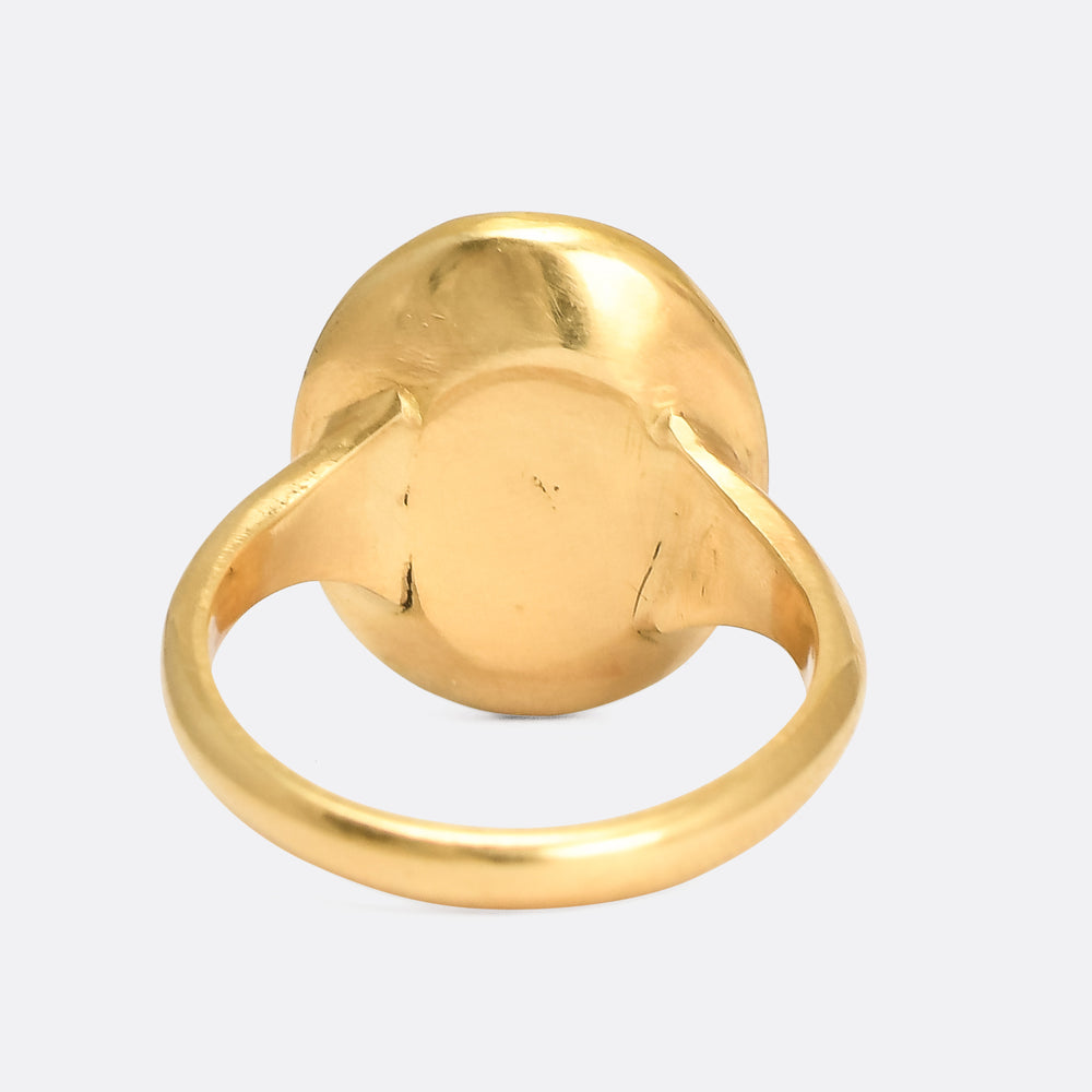 Mid-Victorian Medusa Cameo Signet Ring