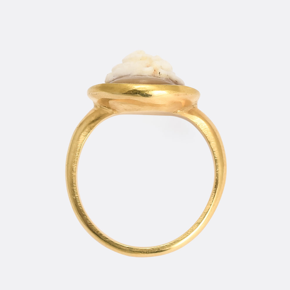 Mid-Victorian Medusa Cameo Signet Ring