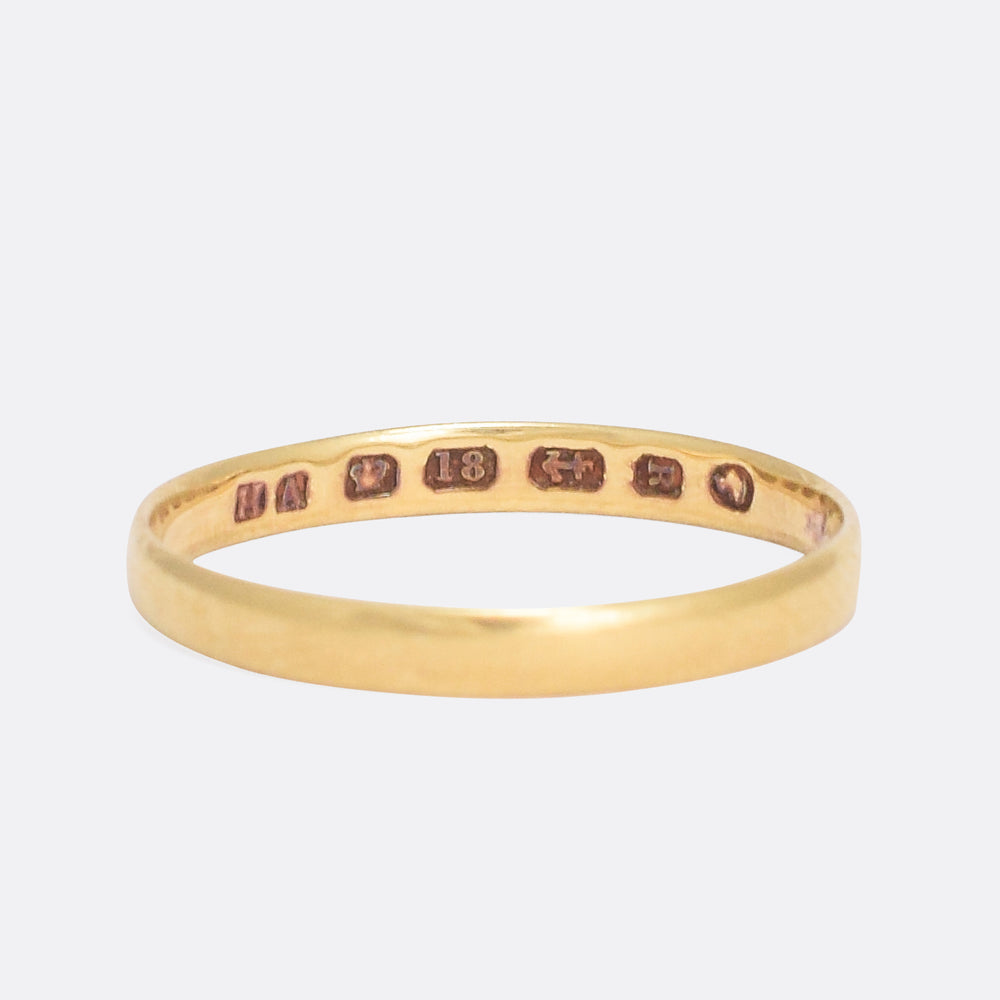 Mid-Victorian 18k Gold Wedding Band