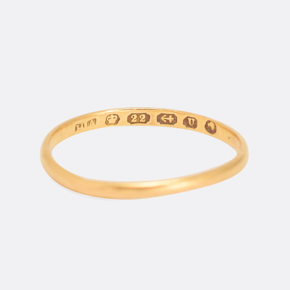Mid-Victorian 22k Gold Wedding Band