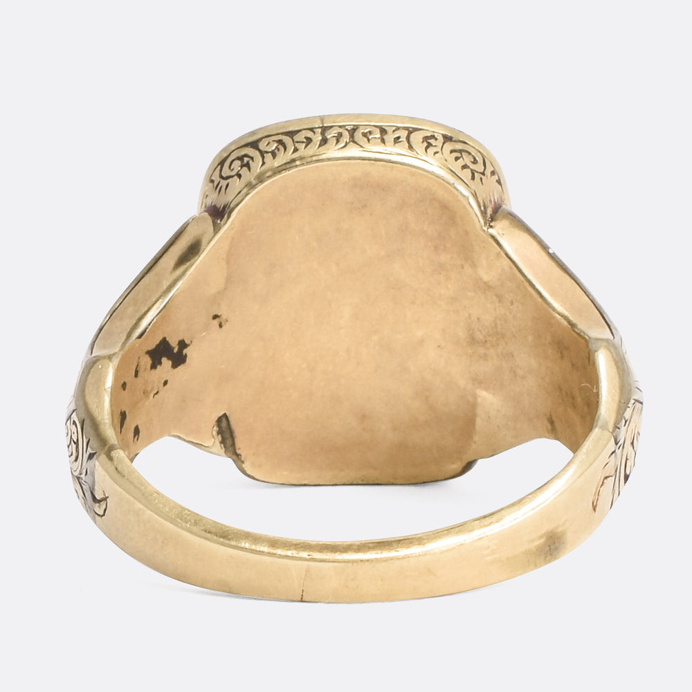 Mid-Victorian Amethyst Intaglio Signet Ring