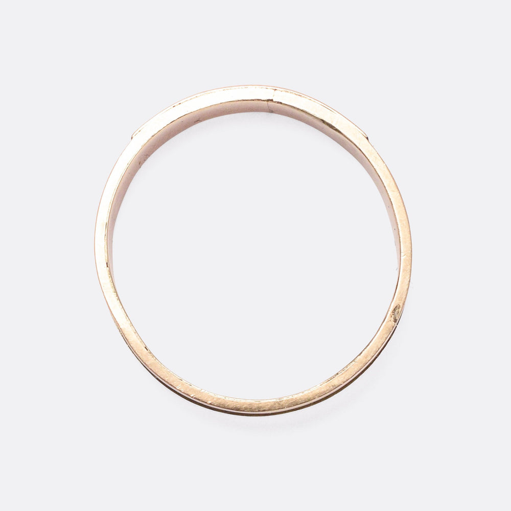 Mid-Victorian Braided Hair MIZPAH Ring