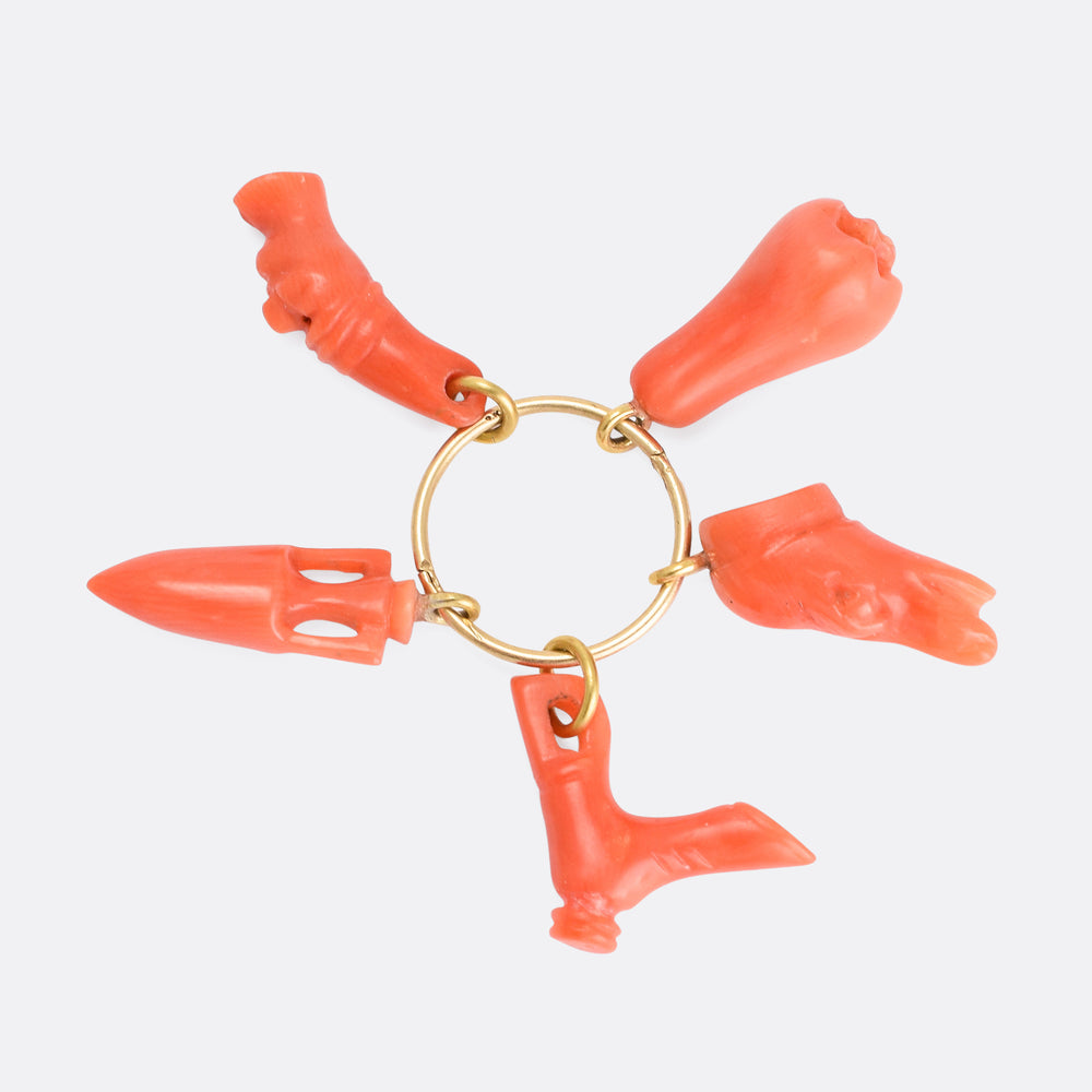 Mid-Victorian Coral Amulets