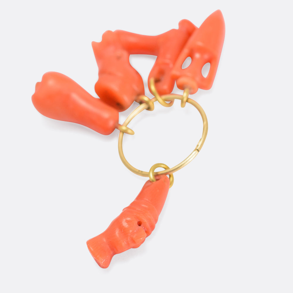Mid-Victorian Coral Amulets