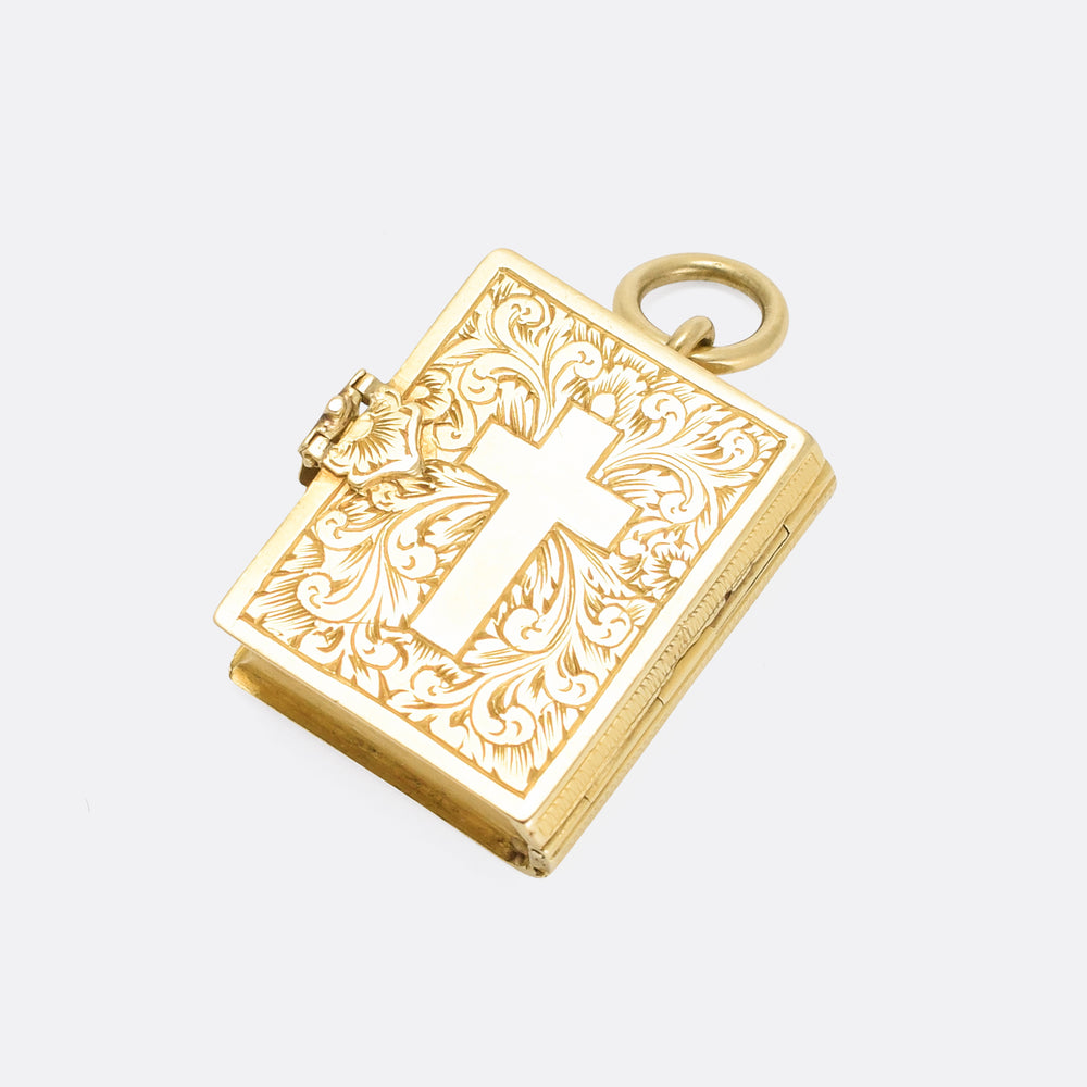 Mid-Victorian Gold Bible Locket