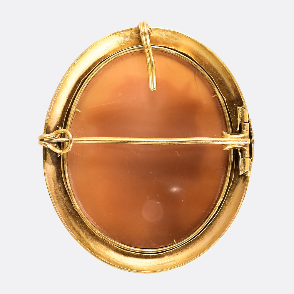 Mid Victorian Hercules & Minerva Gryllus Cameo Brooch