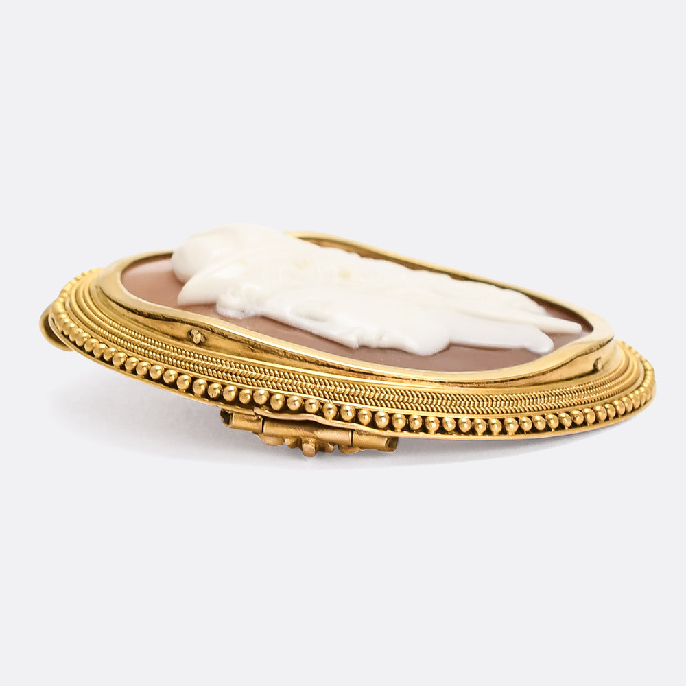 Mid Victorian Hercules & Minerva Gryllus Cameo Brooch