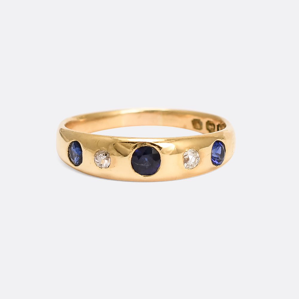 Mid Victorian Sapphire & Diamond Gypsy Band
