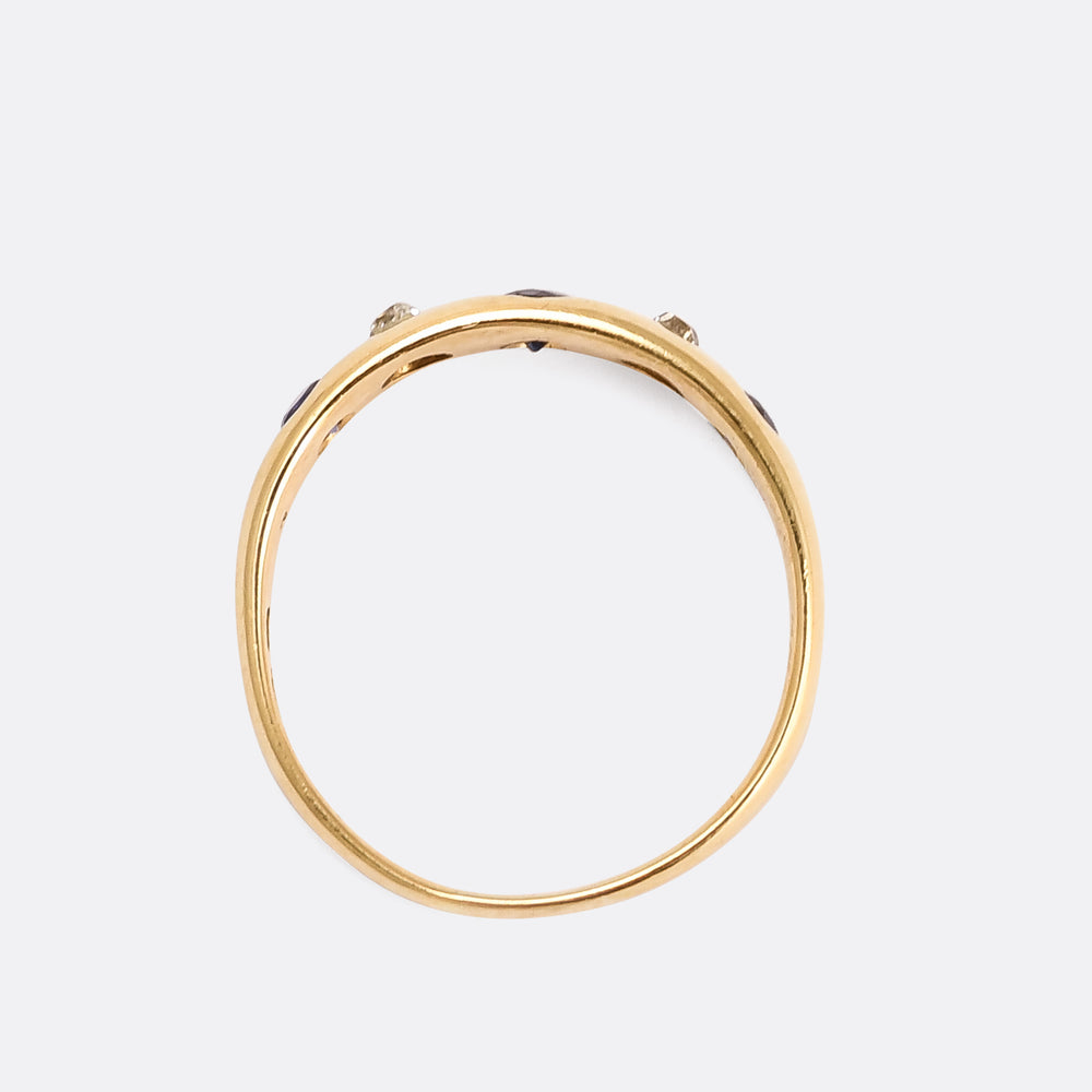 Mid Victorian Sapphire & Diamond Gypsy Band