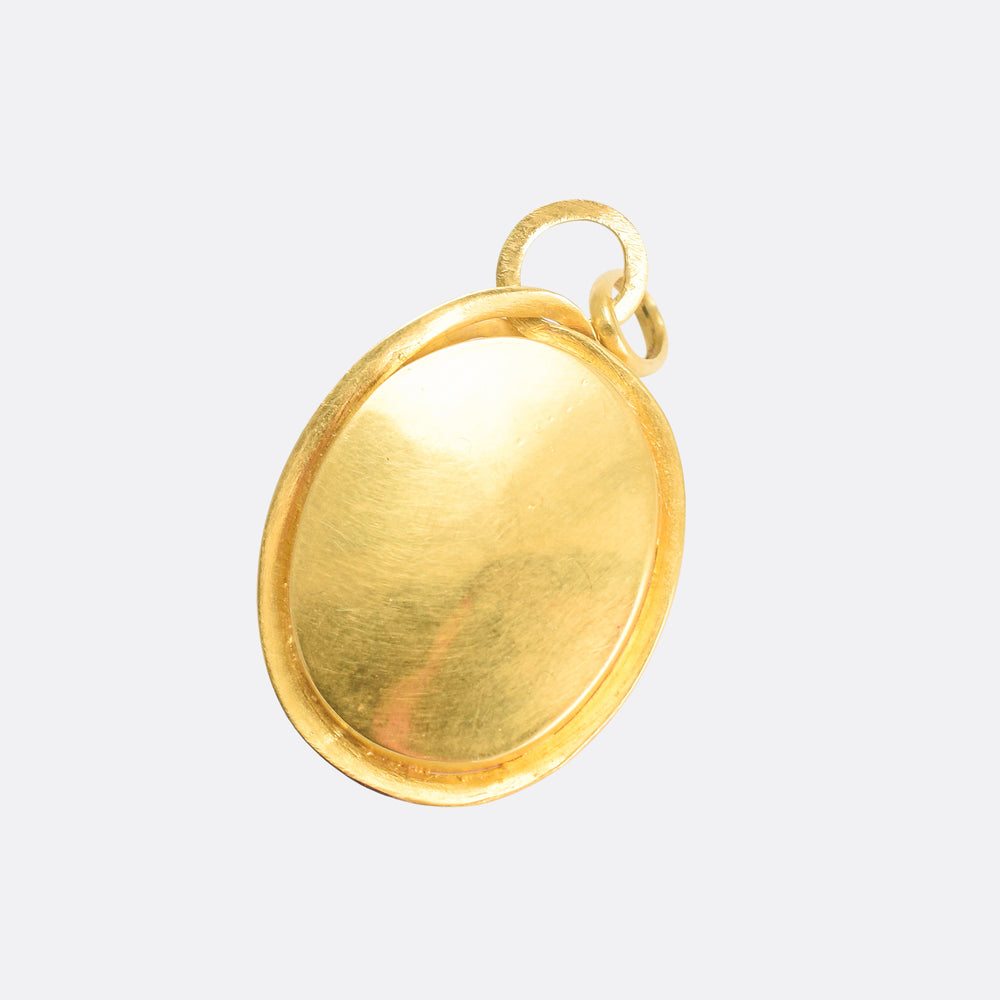 Mid Victorian Garnet & Snake Pendant