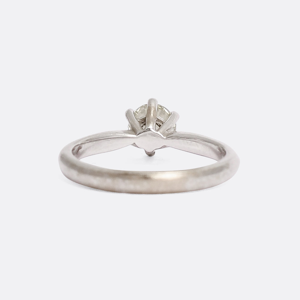 Modern .50ct Diamond Solitaire Engagement Ring