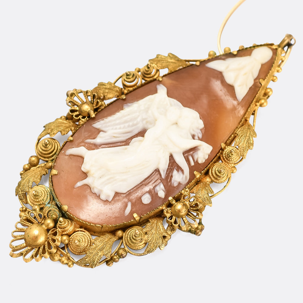 Regency Period Thorvaldsen's Day & Night Cameo Earrings