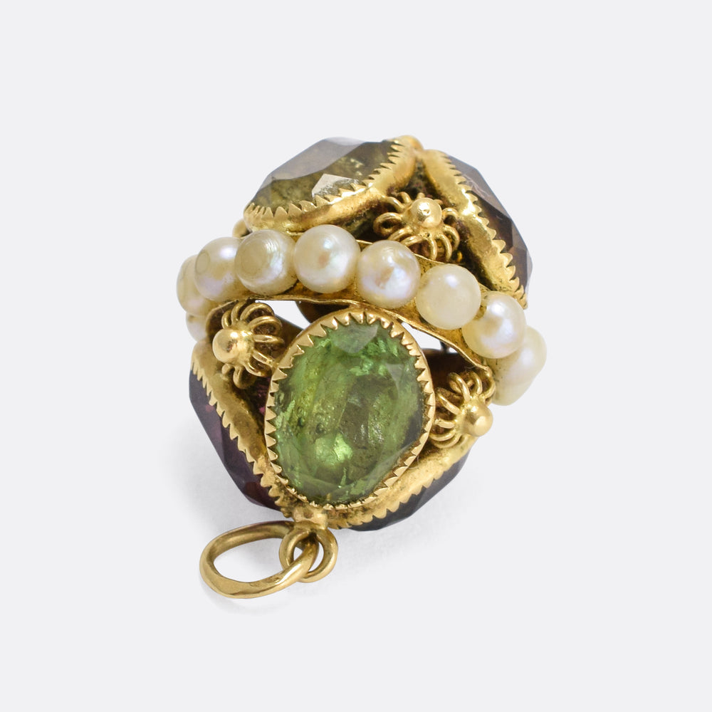 Regency Period Harlequin Miniature Egg Pendant