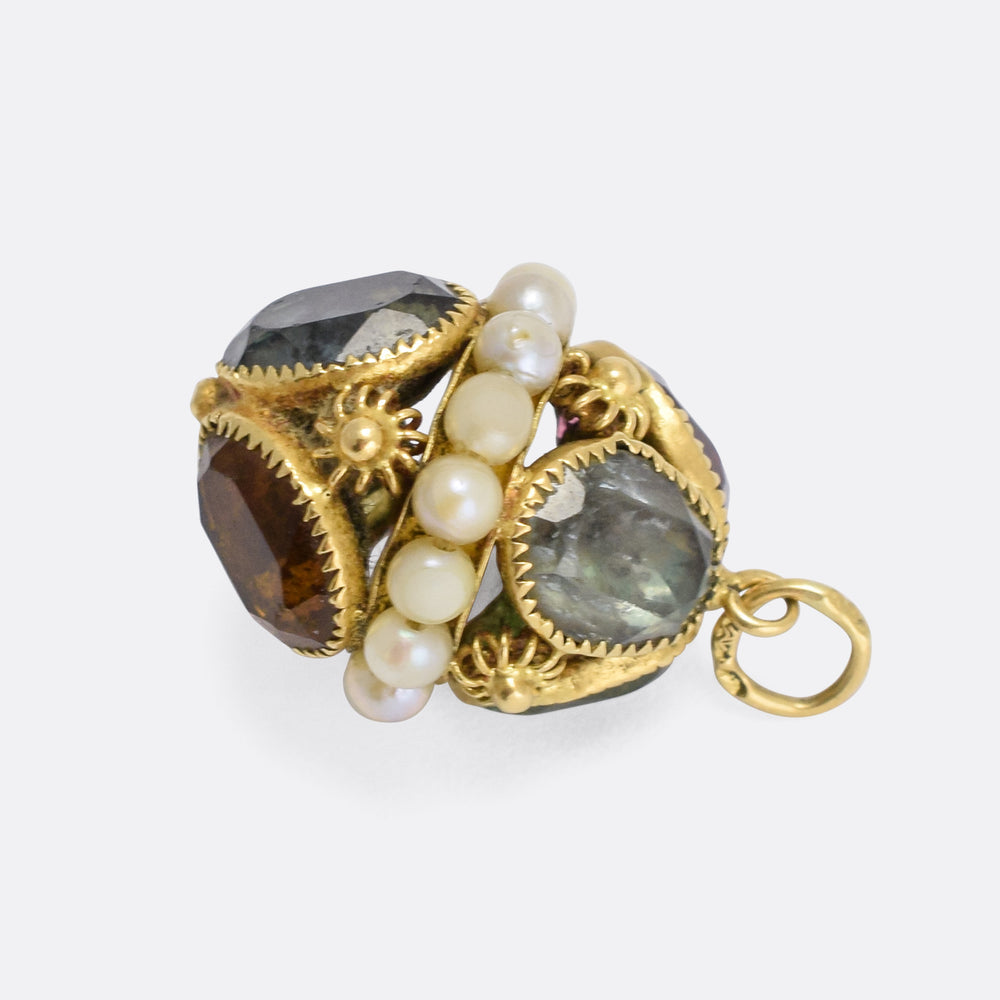 Regency Period Harlequin Miniature Egg Pendant