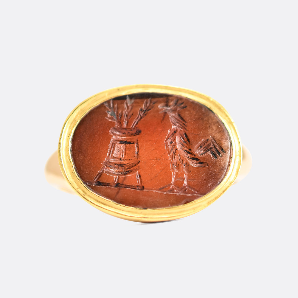 Roman Fertility Intaglio Seal Signet Ring