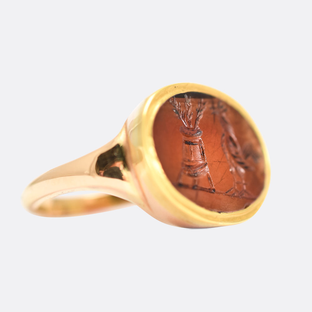 Roman Fertility Intaglio Seal Signet Ring