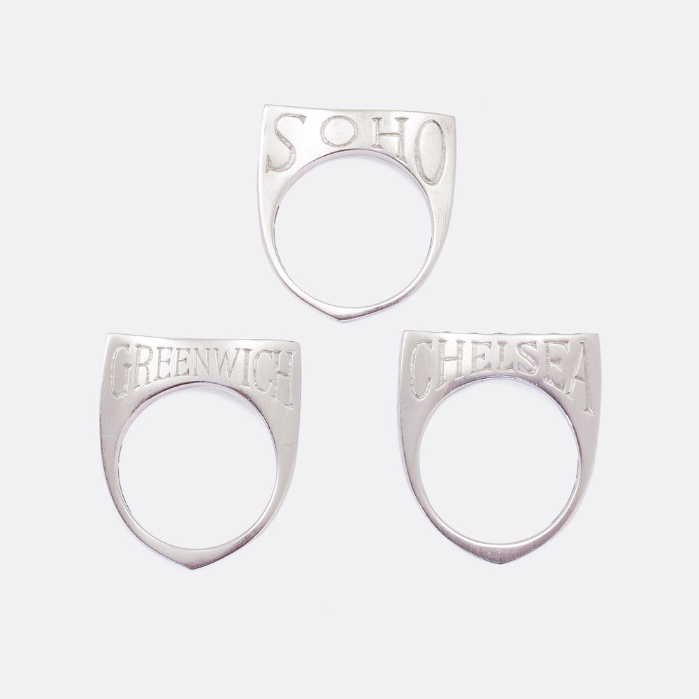 Stephen Webster NY UK Red White & Blue Stacking Rings