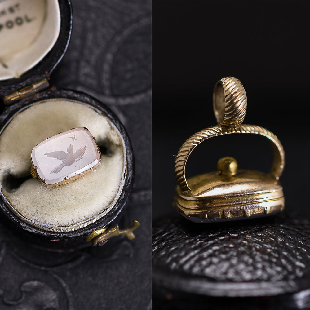 Georgian Singing Dove Seal Fob