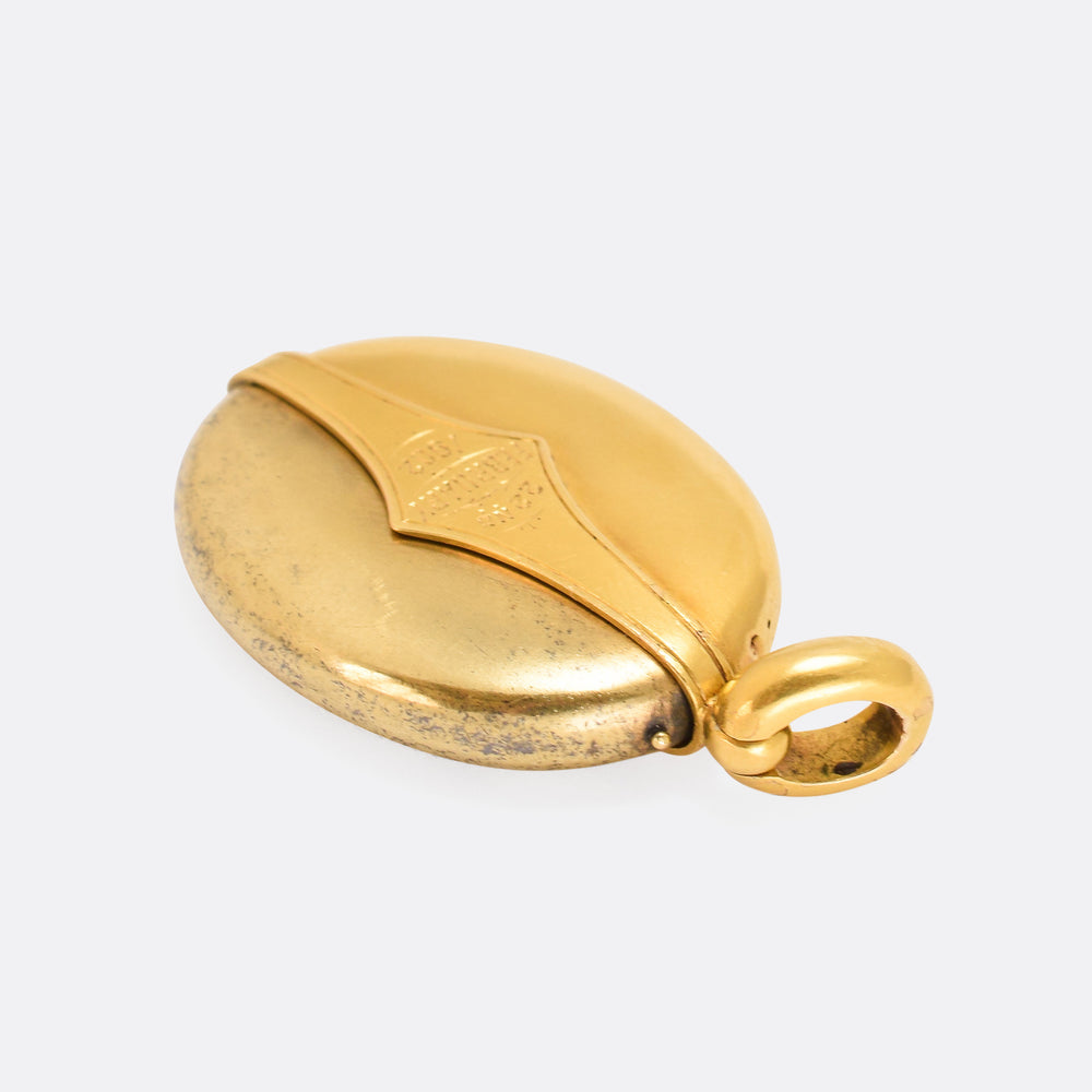 Unusual Edwardian Gold Family Locket 1902