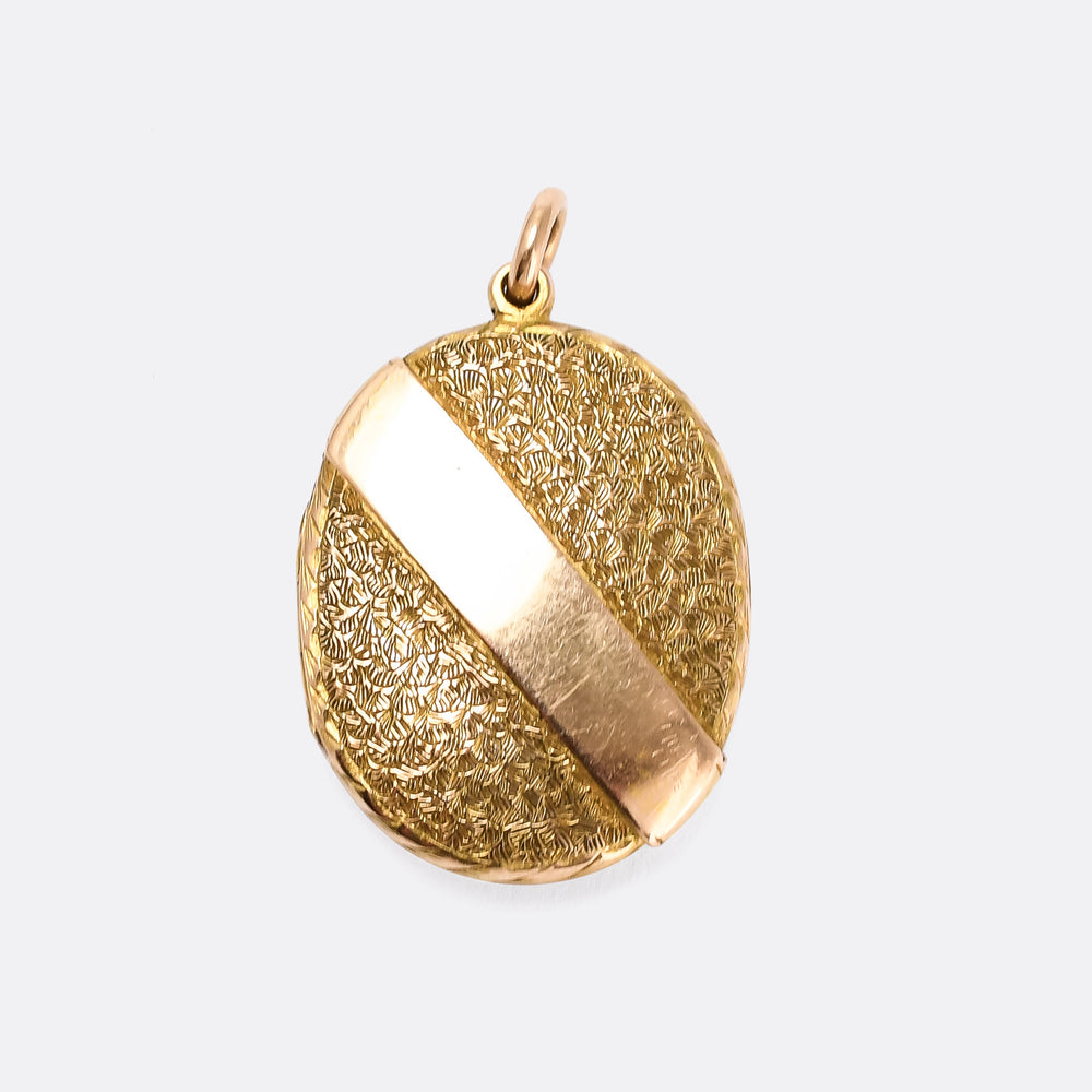 Victorian 15k Gold Buckle Locket