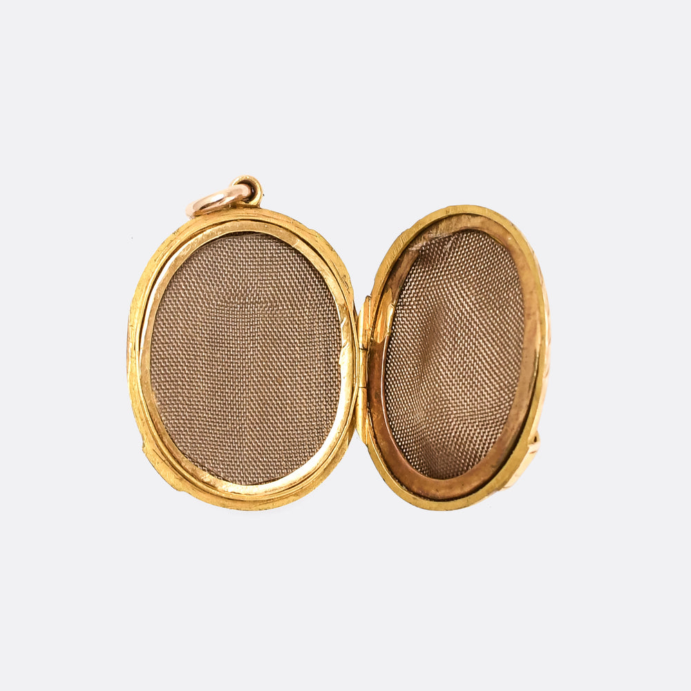 Victorian 15k Gold Buckle Locket