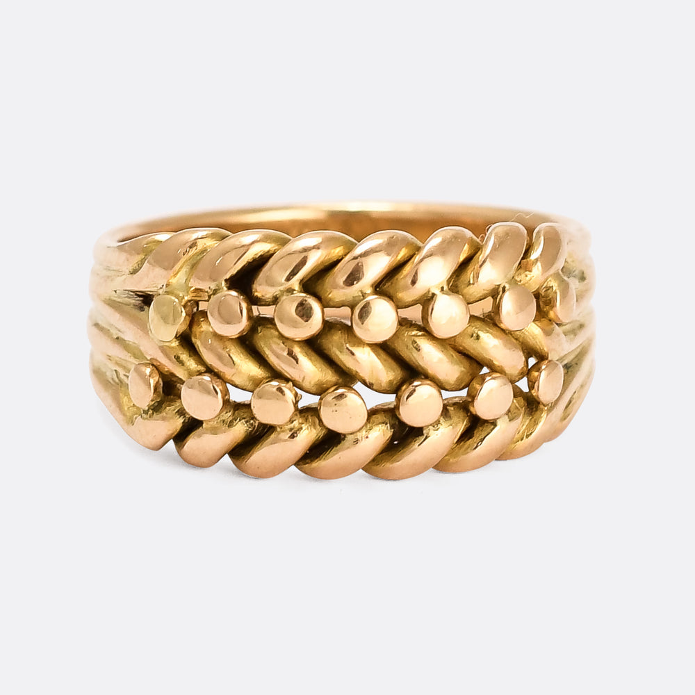 Victorian 18k Gold Keeper Ring