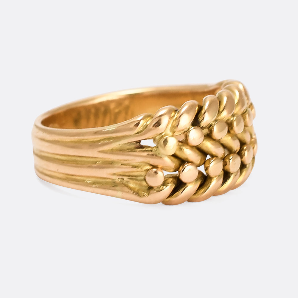 Victorian 18k Gold Keeper Ring