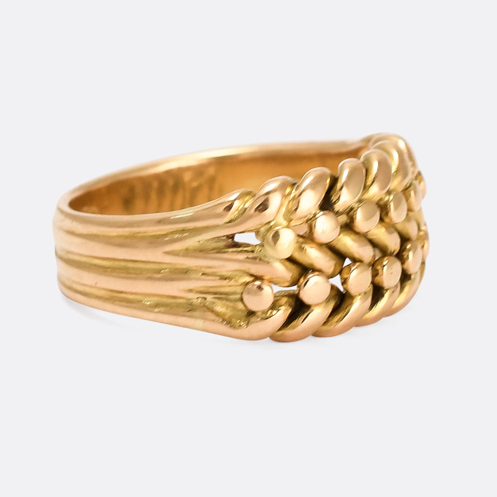 Victorian 18k Gold Keeper Ring Butter Lane Antiques