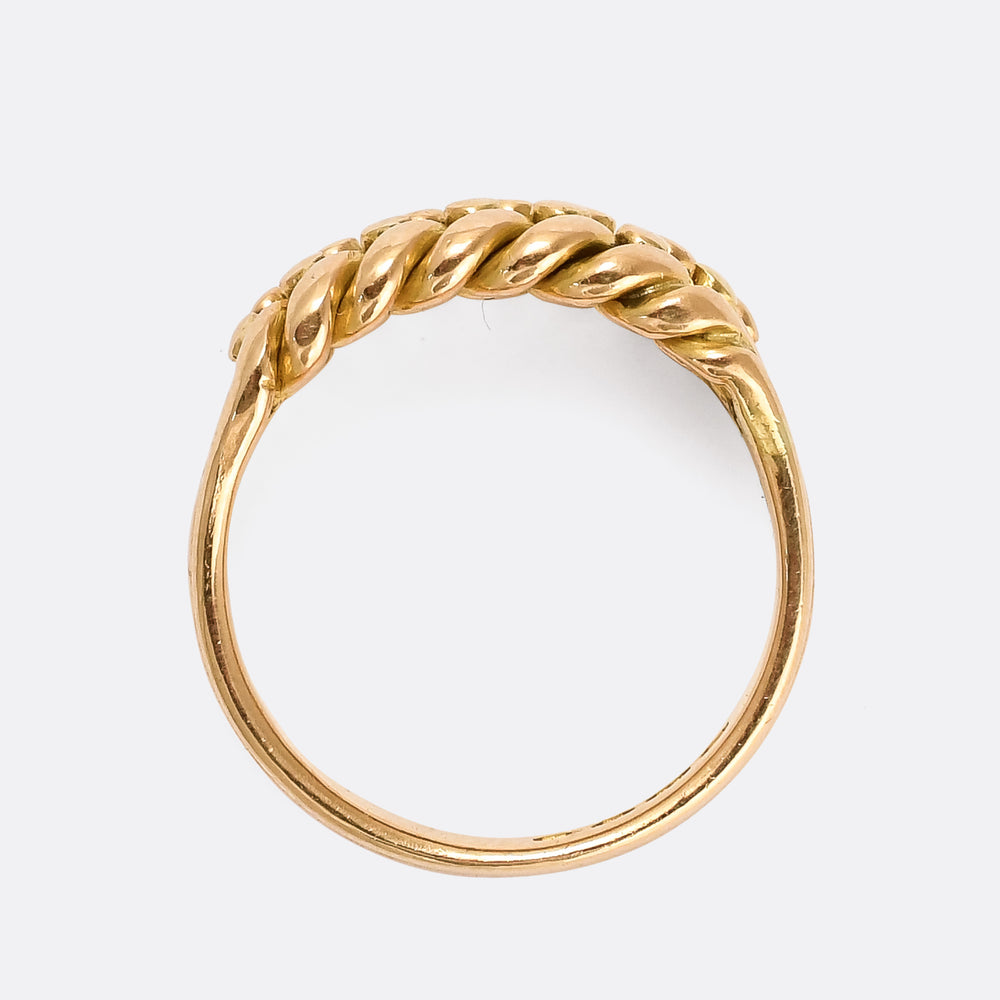 Victorian 18k Gold Keeper Ring
