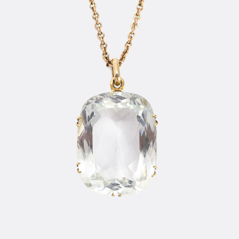 Victorian 19 Carat Aquamarine Pendant