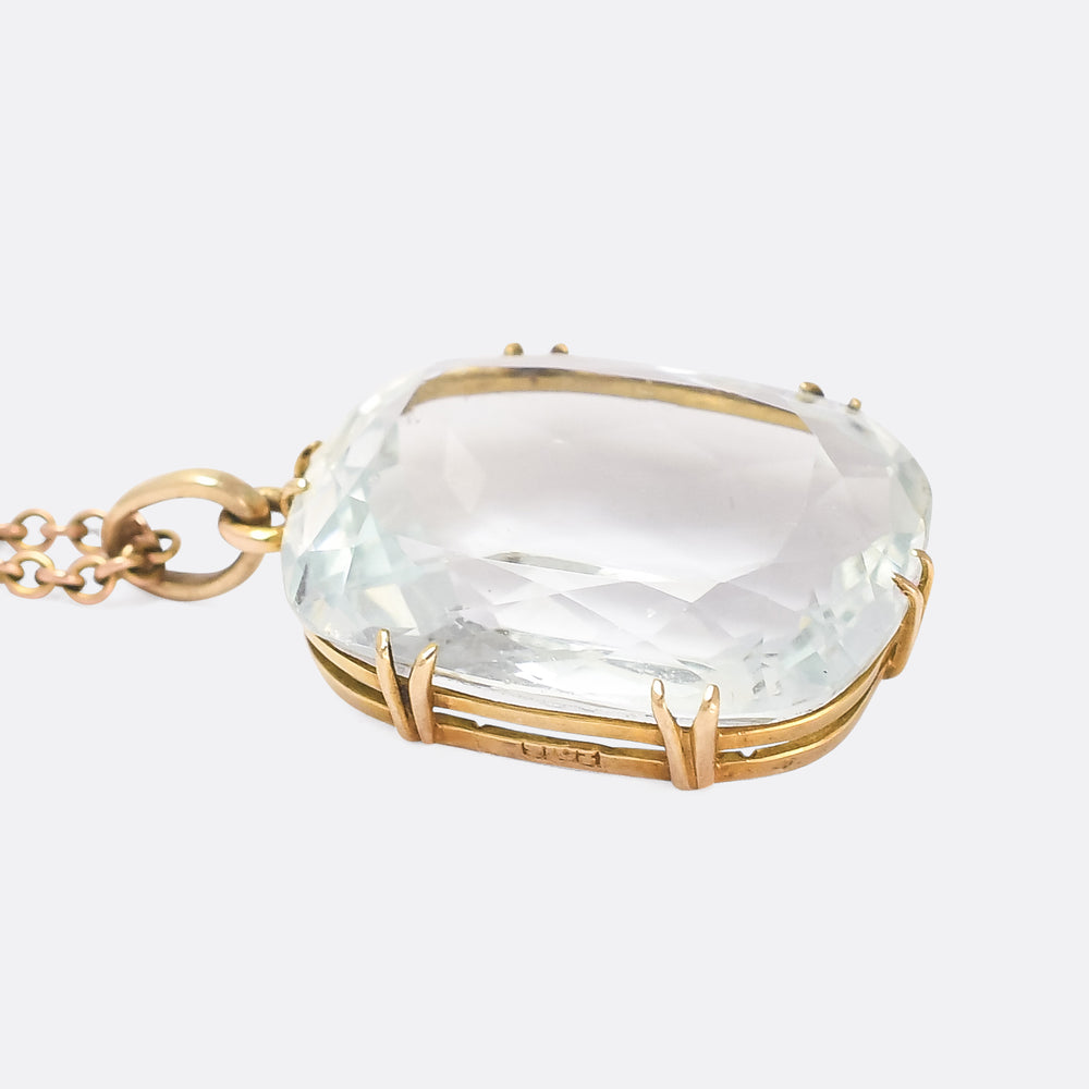 Victorian 19 Carat Aquamarine Pendant