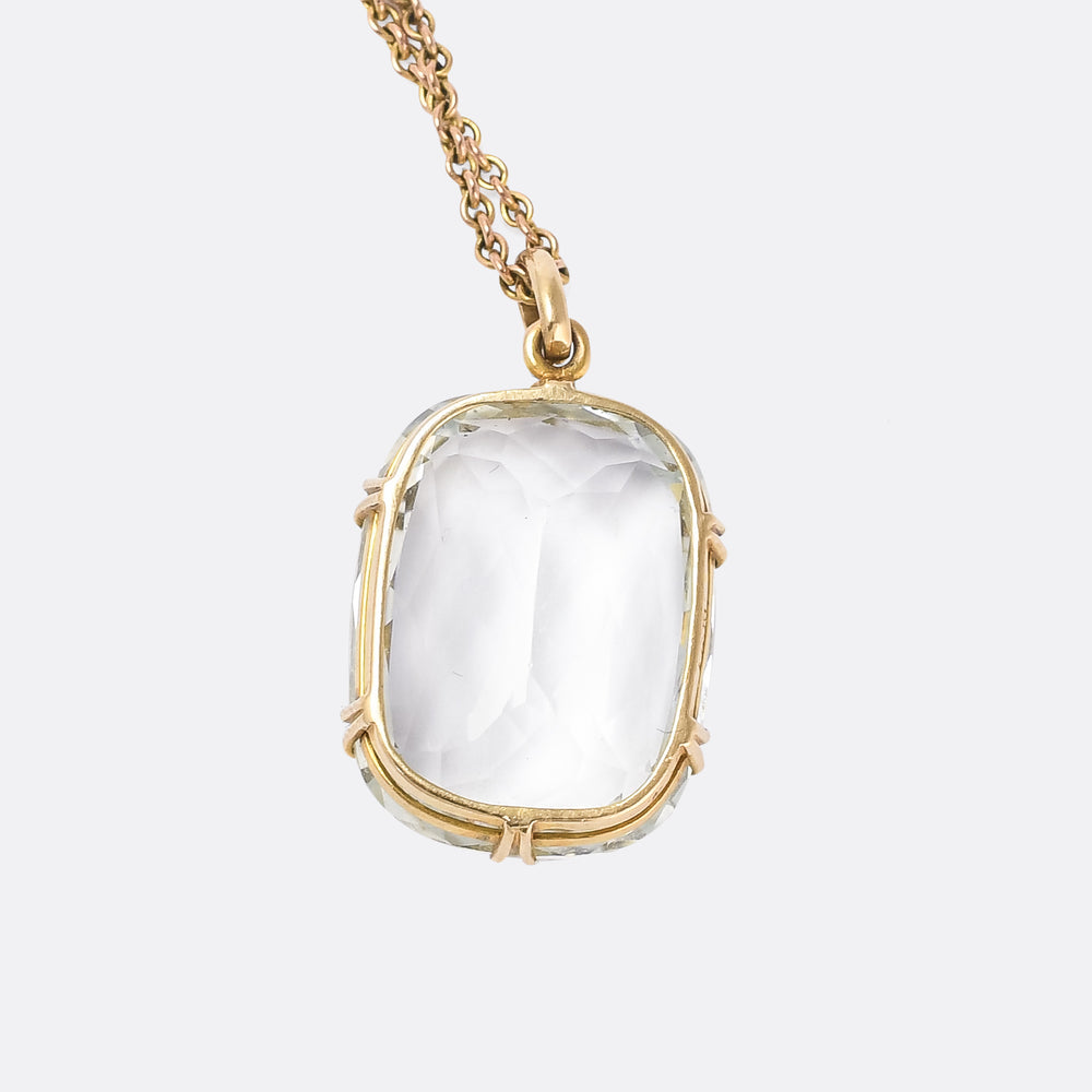 Victorian 19 Carat Aquamarine Pendant