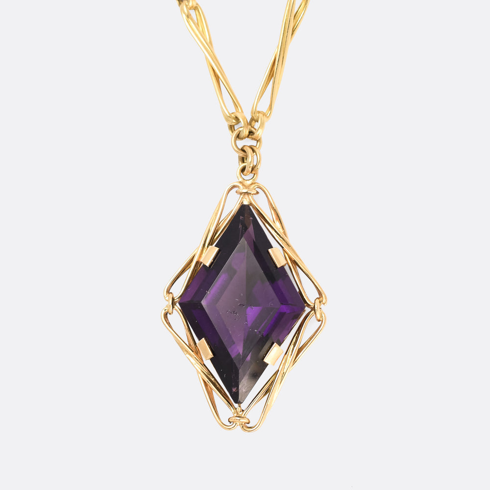 Victorian 26 Carat Amethyst Necklace