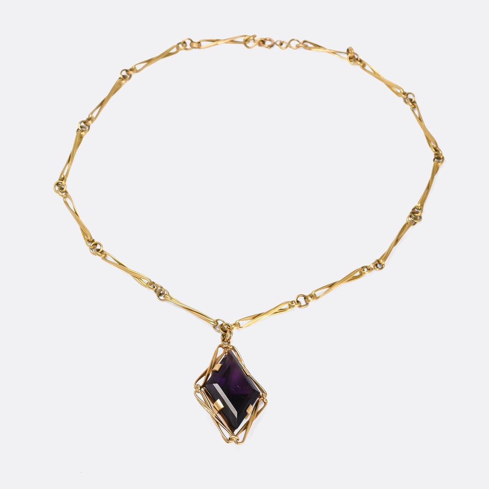 Victorian 26 Carat Amethyst Necklace