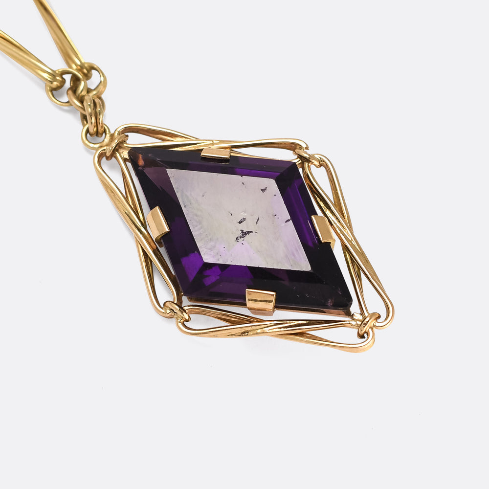 Victorian 26 Carat Amethyst Necklace