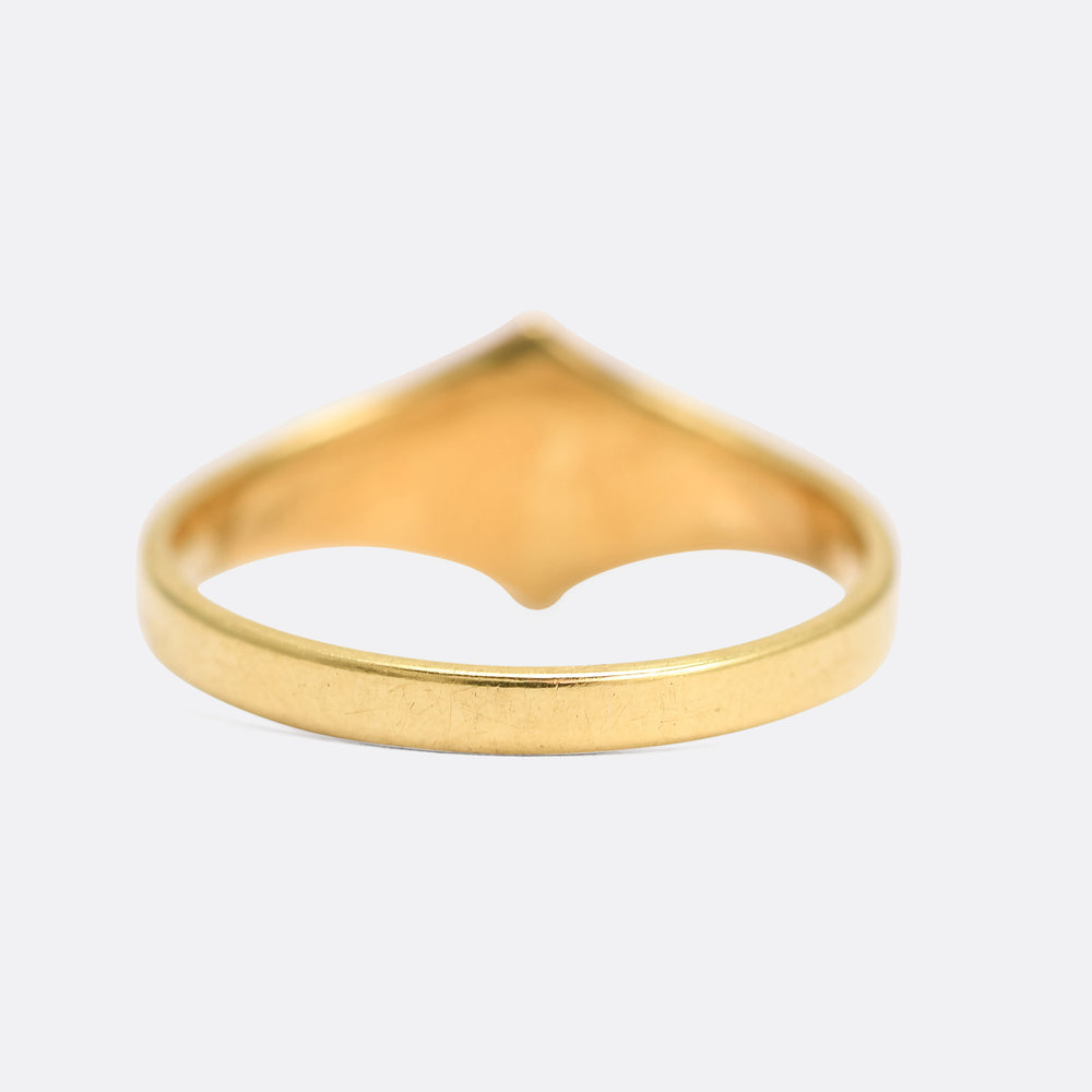 Victorian Coral & Pearl Cluster Ring