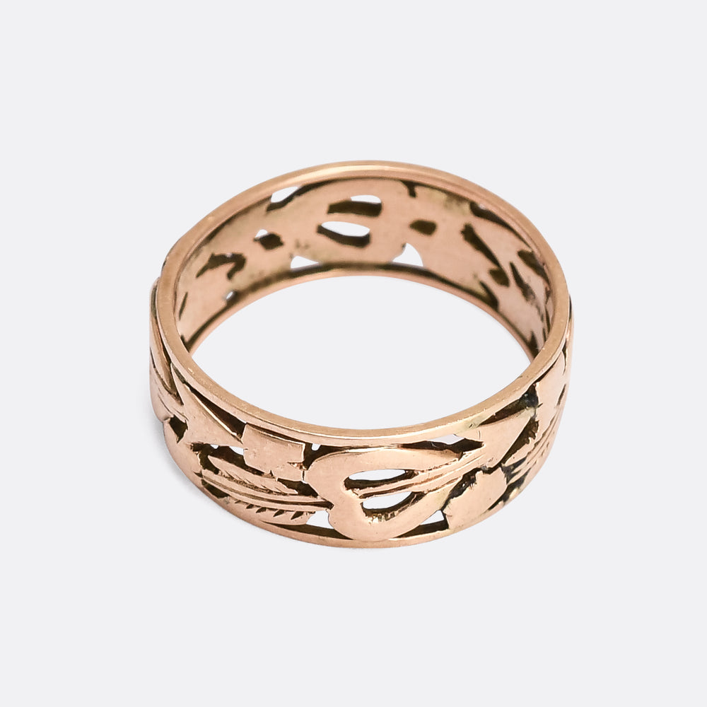 Victorian Cupid's Arrow Openwork Band