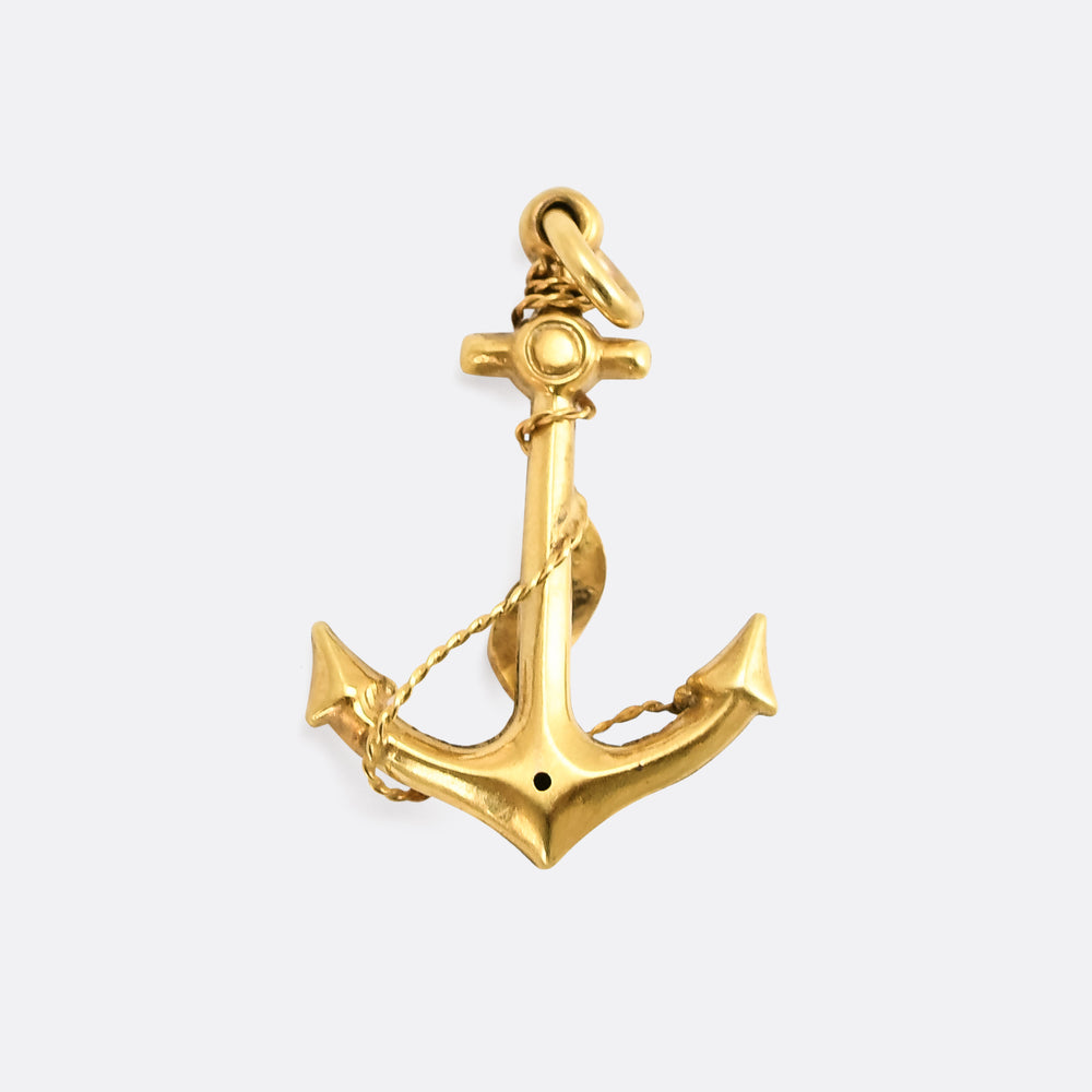 Victorian Diamond Anchor Pendant