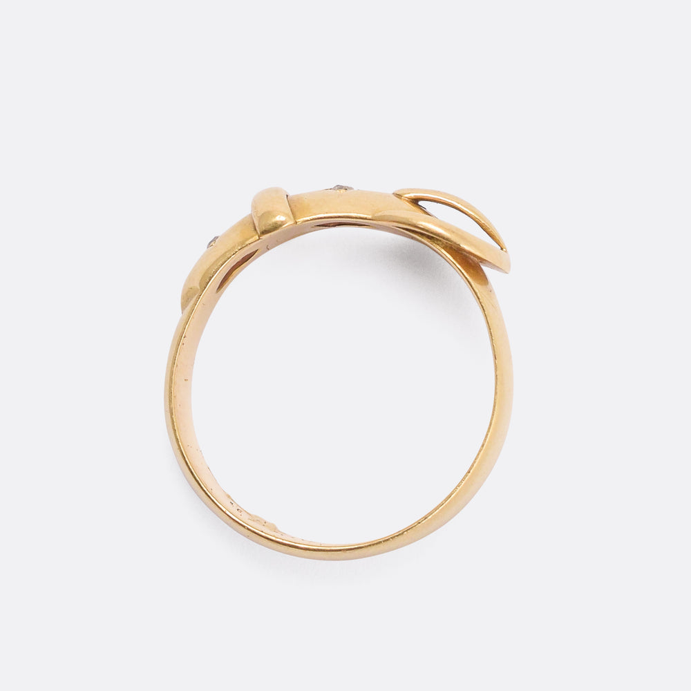 Victorian Diamond Buckle Ring