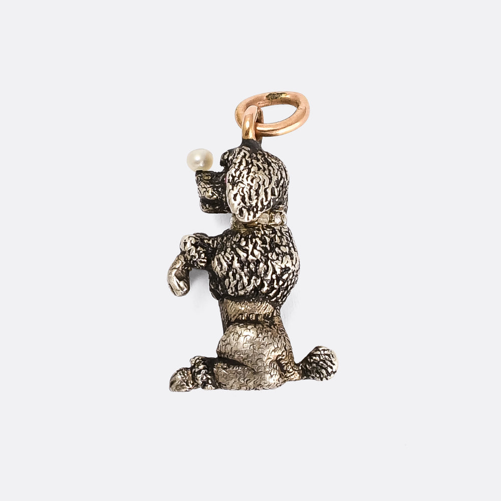 Victorian Diamond Collar Poodle Pendant