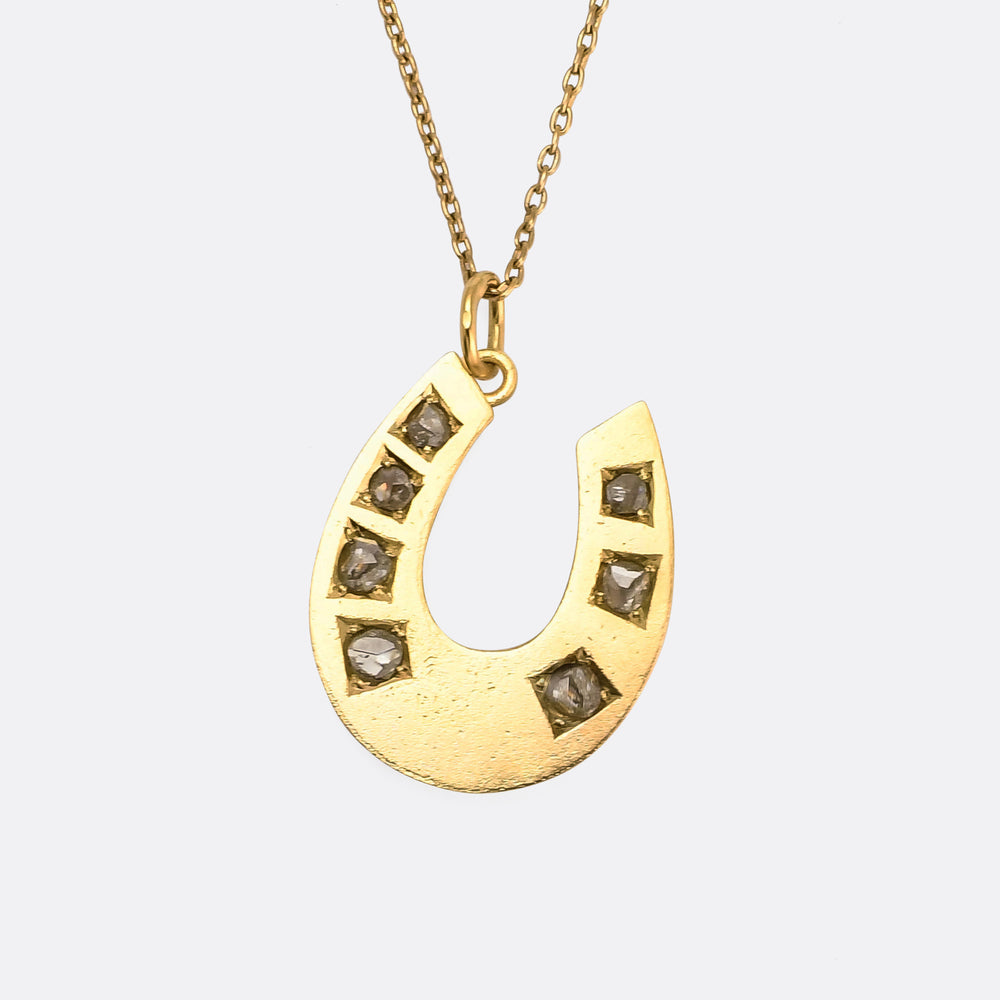 Victorian Diamond Horseshoe Pendant