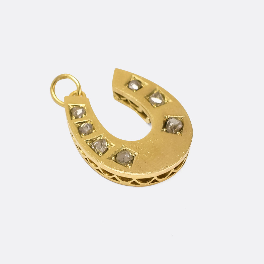 Victorian Diamond Horseshoe Pendant
