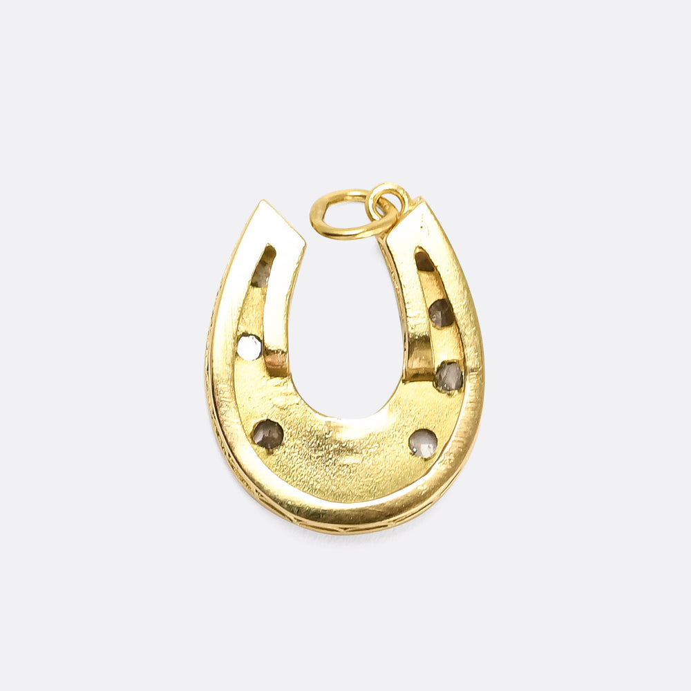 Victorian Diamond Horseshoe Pendant