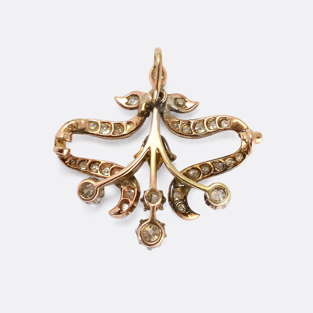 Victorian Diamond Lavaliere Pendant