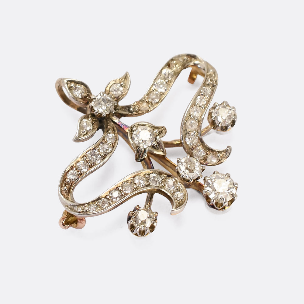 Victorian Diamond Lavaliere Pendant