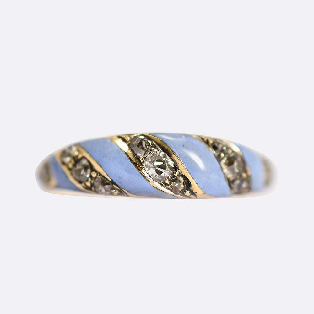 Victorian Diamond & Enamel Ring