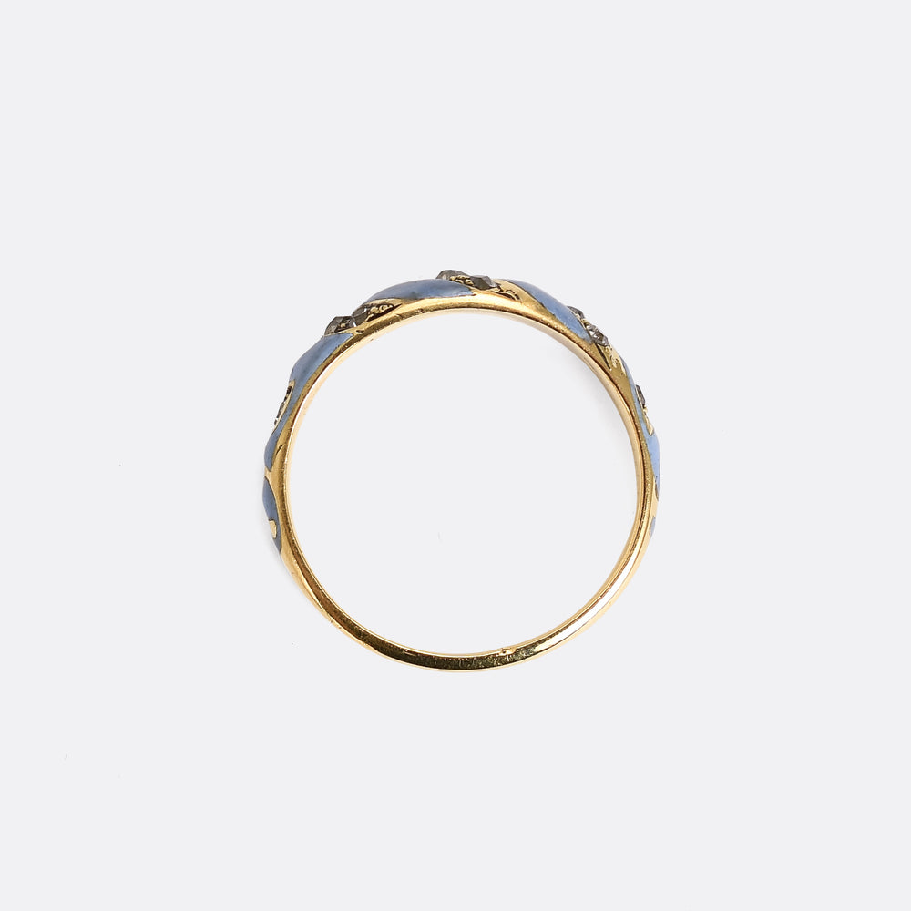 Victorian Diamond & Enamel Ring