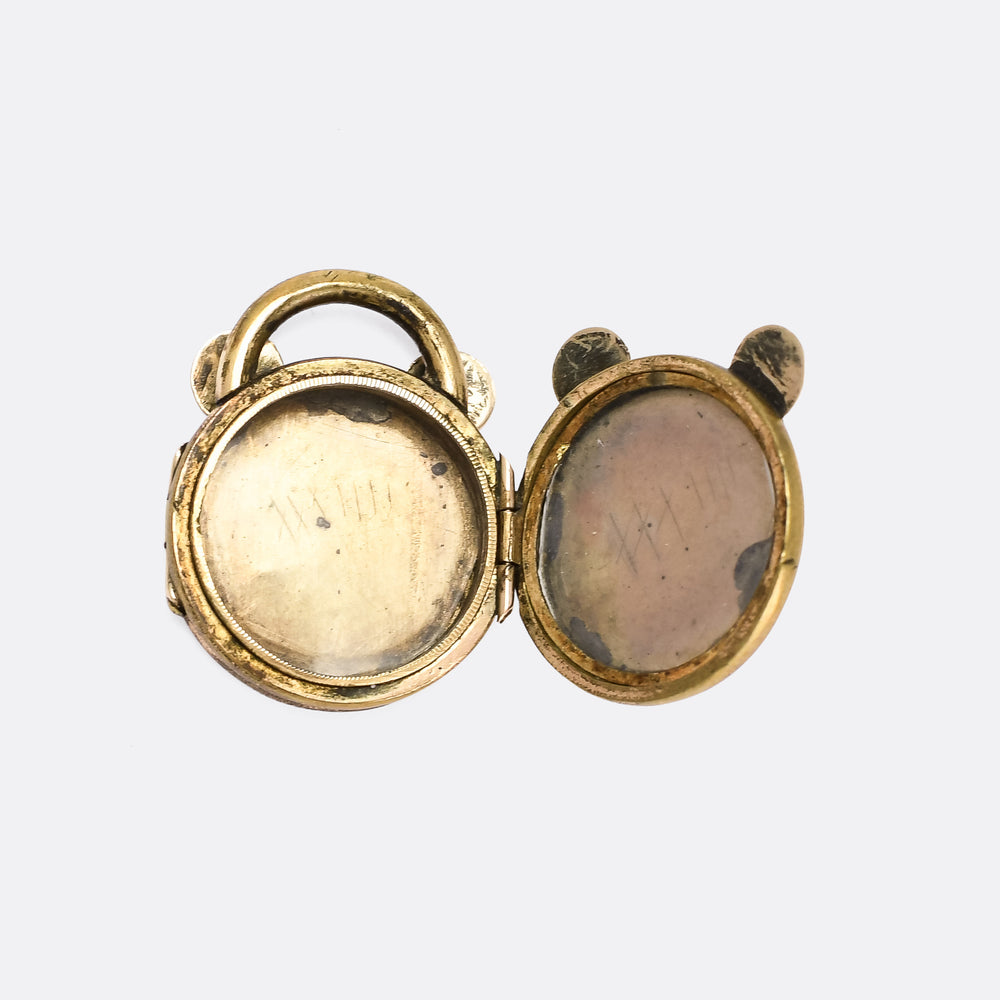 Victorian Engraved Heart Padlock Locket